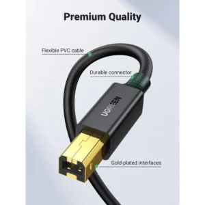 Cable Imprimante UGREEN USB 2.0 A Mâle vers USB B Mâle 1.5M