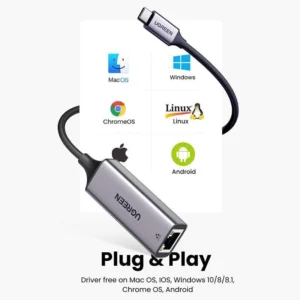 Ugreen Adaptateur réseau USB-C to Gigabit Ethernet